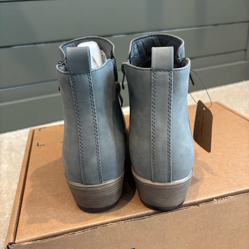 Women’s Jeossy Gray Ankle Boots Side Zipper - Picture 4 of 7